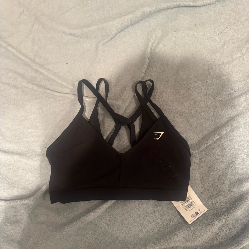 Gymshark Black Strappy Sports Bra